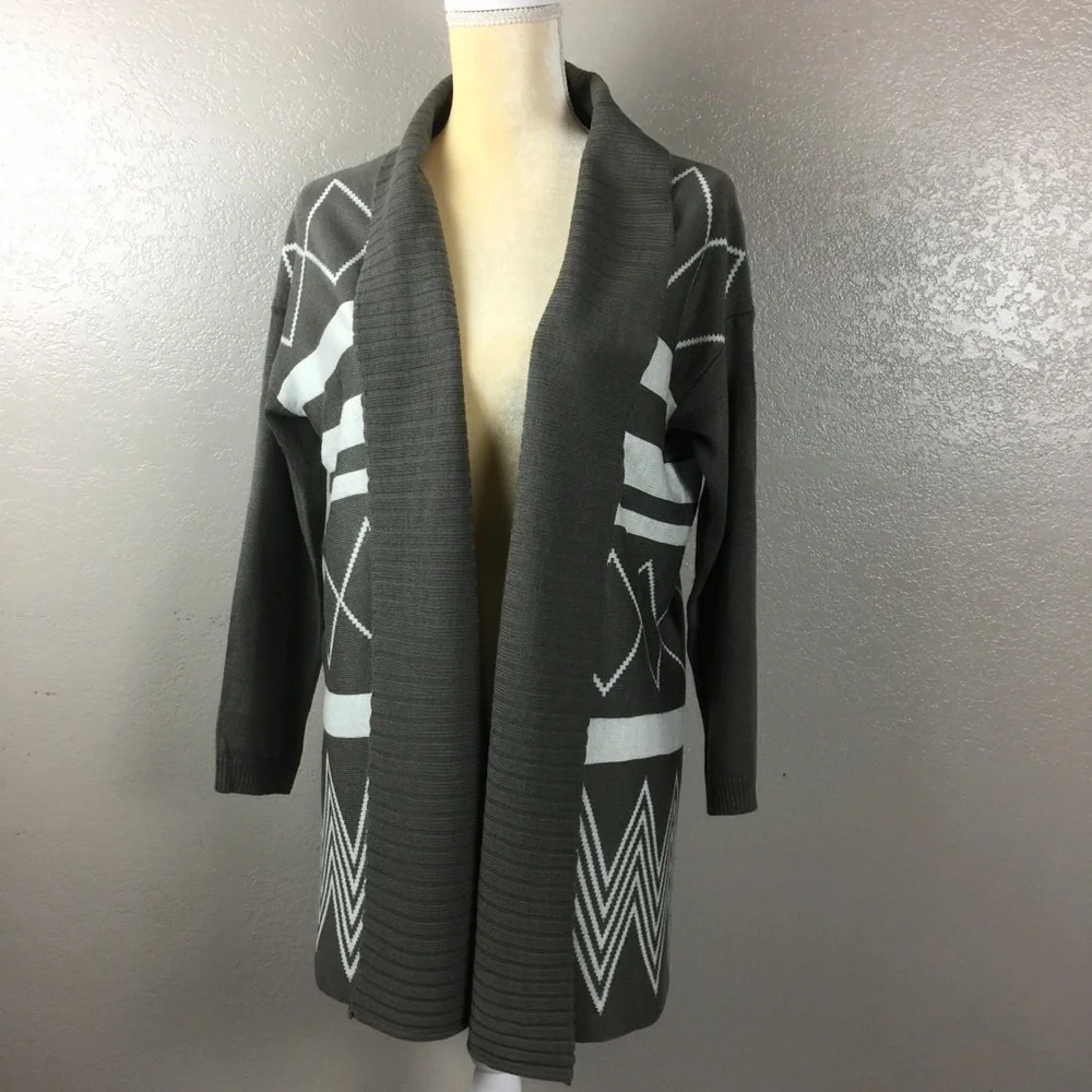 Ya Los Angeles Tribal Kimono Open Long Cardigan